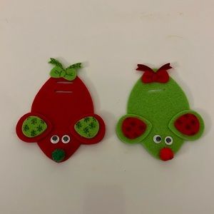 New Mouse Candy Cane Holder Decorations for Christmas Holiday Home Decor